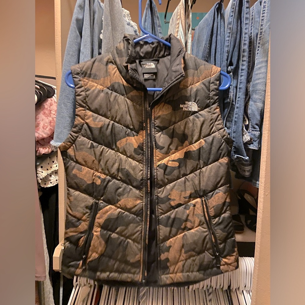 Camo North Face vest